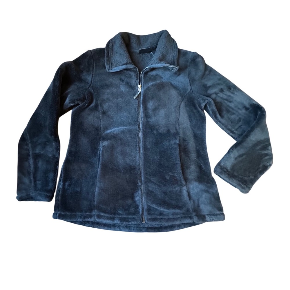 32 Degrees Heat Black Fleece Zip Up Jacket Women's Size Medium